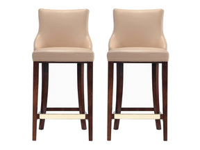 Shubert Barstool in Tan (set of 2) by Manhattan Comfort at Eve Furniture