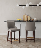Shubert Counter Stool in Dark Taupe (set of 2) by Manhattan Comfort at Eve Furniture