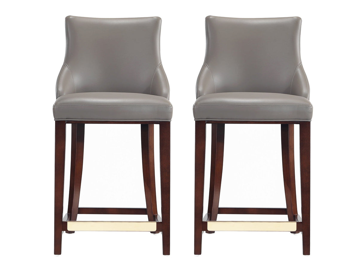 Shubert Counter Stool in Dark Taupe (set of 2) by Manhattan Comfort at Eve Furniture