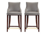 Shubert Counter Stool in Dark Taupe (set of 2) by Manhattan Comfort at Eve Furniture