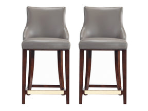 Shubert Counter Stool in Dark Taupe (set of 2) by Manhattan Comfort at Eve Furniture
