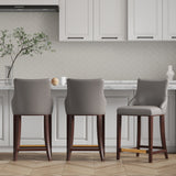 Shubert Counter Stool in Dark Taupe (set of 3) by Manhattan Comfort at Eve Furniture