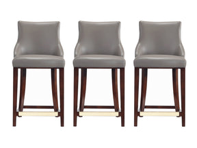 Shubert Counter Stool in Dark Taupe (set of 3) by Manhattan Comfort at Eve Furniture