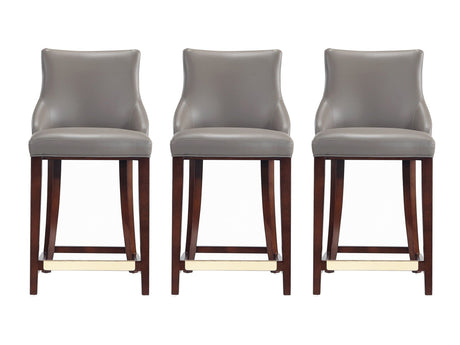 Shubert Counter Stool in Dark Taupe (set of 3) by Manhattan Comfort at Eve Furniture