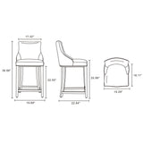 Shubert Counter Stool in Ivory by Manhattan Comfort at Eve Furniture