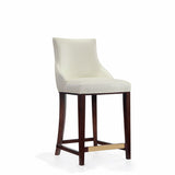 Shubert Counter Stool in Ivory by Manhattan Comfort at Eve Furniture