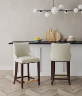 Shubert Counter Stool in Ivory (set of 2) by Manhattan Comfort at Eve Furniture
