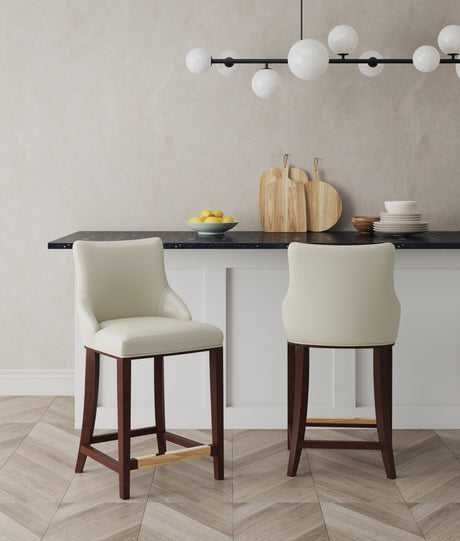 Shubert Counter Stool in Ivory (set of 2) by Manhattan Comfort at Eve Furniture