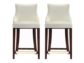 Shubert Counter Stool in Ivory (set of 2) by Manhattan Comfort at Eve Furniture