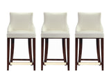 Shubert Counter Stool in Ivory (set of 3) by Manhattan Comfort at Eve Furniture