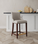 Shubert Counter Stool in Light Grey by Manhattan Comfort at Eve Furniture