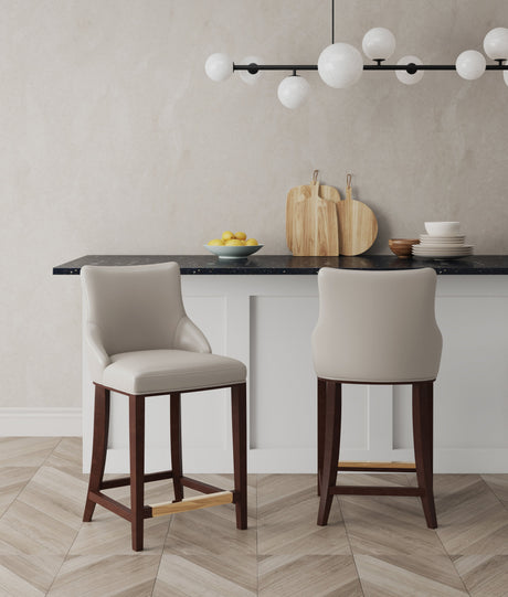 Shubert Counter Stool in Light Grey (set of 2) by Manhattan Comfort at Eve Furniture