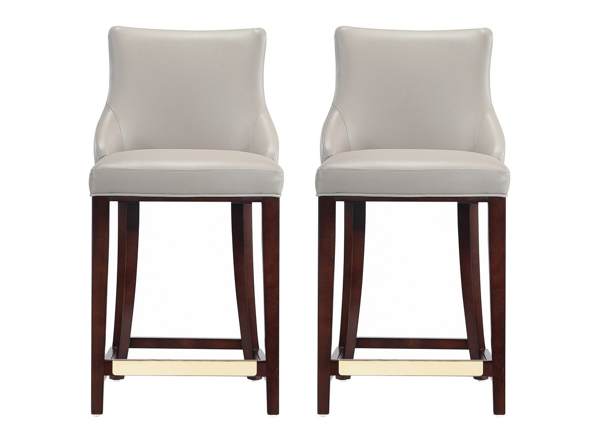 Shubert Counter Stool in Light Grey (set of 2) by Manhattan Comfort at Eve Furniture