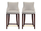 Shubert Counter Stool in Light Grey (set of 2) by Manhattan Comfort at Eve Furniture