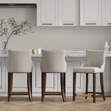 Shubert Counter Stool in Light Grey (set of 3) by Manhattan Comfort at Eve Furniture