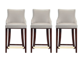 Shubert Counter Stool in Light Grey (set of 3) by Manhattan Comfort at Eve Furniture