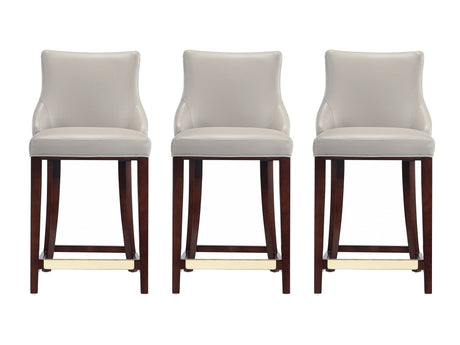 Shubert Counter Stool in Light Grey (set of 3) by Manhattan Comfort at Eve Furniture