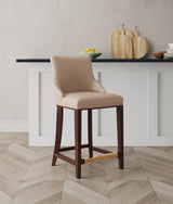 Shubert Counter Stool in Tan by Manhattan Comfort at Eve Furniture