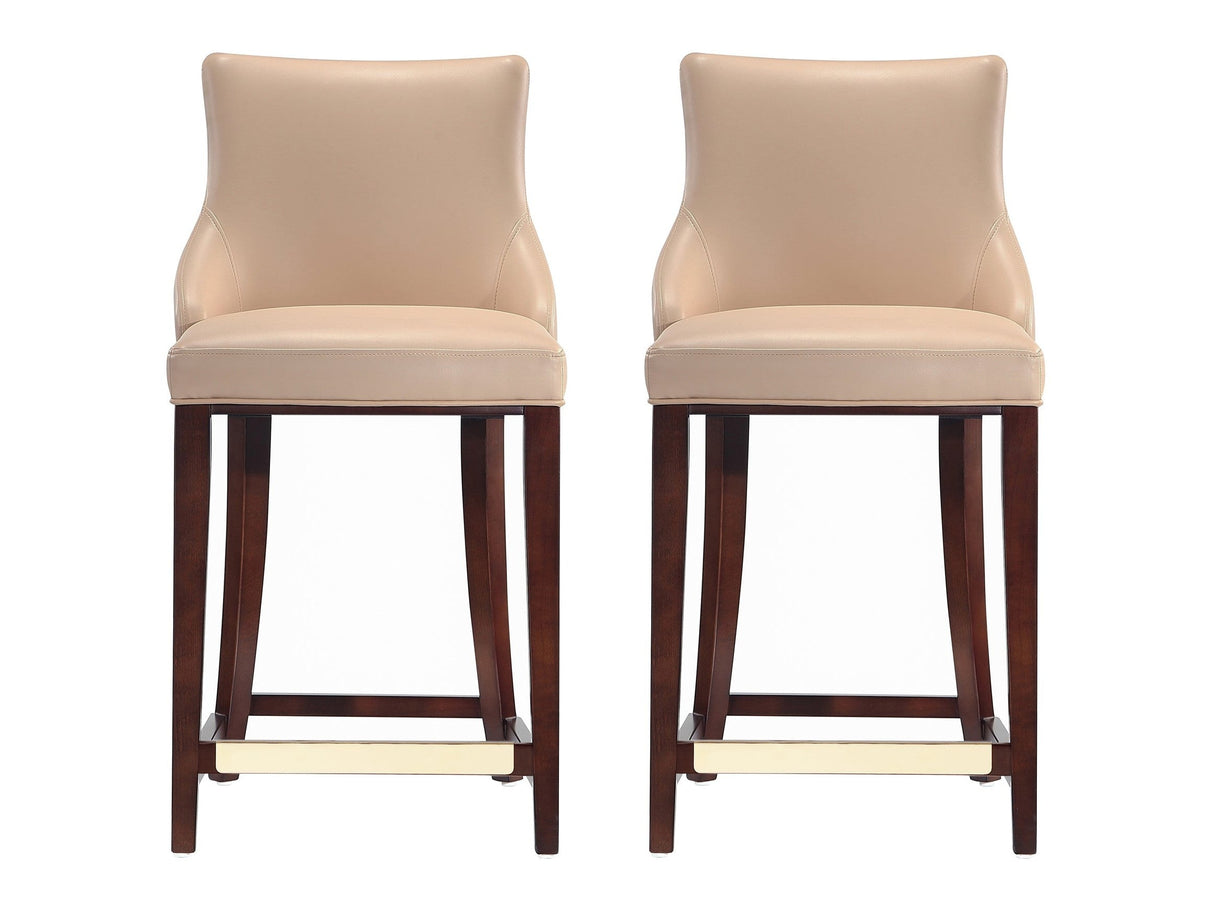 Shubert Counter Stool in Tan (Set of 2) by Manhattan Comfort at Eve Furniture