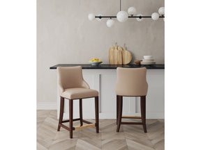 Shubert Counter Stool in Tan (Set of 2) by Manhattan Comfort at Eve Furniture