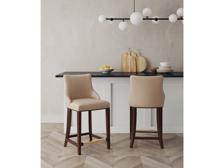 Shubert Counter Stool in Tan (Set of 2) by Manhattan Comfort at Eve Furniture