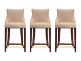 Shubert Counter Stool in Tan (set of 3) by Manhattan Comfort at Eve Furniture