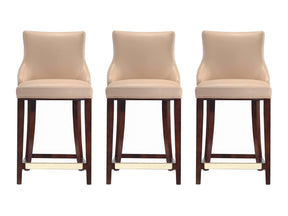 Shubert Counter Stool in Tan (set of 3) by Manhattan Comfort at Eve Furniture
