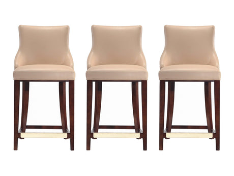 Shubert Counter Stool in Tan (set of 3) by Manhattan Comfort at Eve Furniture