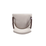 Shubert Faux Leather and Velvet Dining Armchair in Light Grey by Manhattan Comfort at Eve Furniture