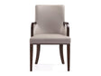 Shubert Faux Leather and Velvet Dining Armchair in Light Grey by Manhattan Comfort at Eve Furniture