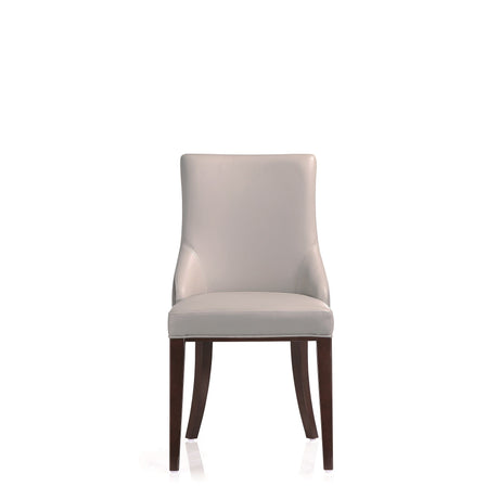 Shubert Faux Leather and Velvet Dining Chair in Light Grey (set of 2) by Manhattan Comfort at Eve Furniture