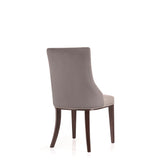 Shubert Faux Leather and Velvet Dining Chair in Light Grey (set of 2) by Manhattan Comfort at Eve Furniture