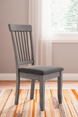 Shullden Gray Dining Table and 2 Chairs by Ashley at Eve Furniture