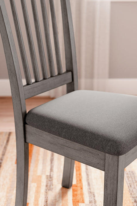 Shullden Gray Dining Table and 2 Chairs by Ashley at Eve Furniture