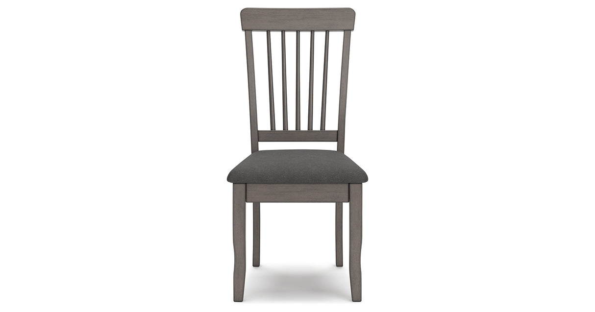 Shullden Gray Dining Table and 2 Chairs by Ashley at Eve Furniture