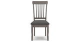 Shullden Gray Dining Table and 2 Chairs by Ashley at Eve Furniture