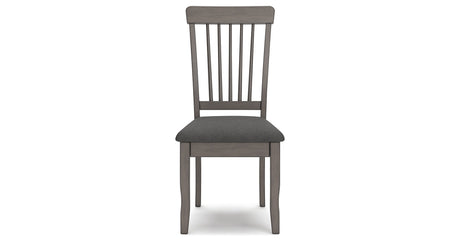 Shullden Gray Dining Table and 2 Chairs by Ashley at Eve Furniture