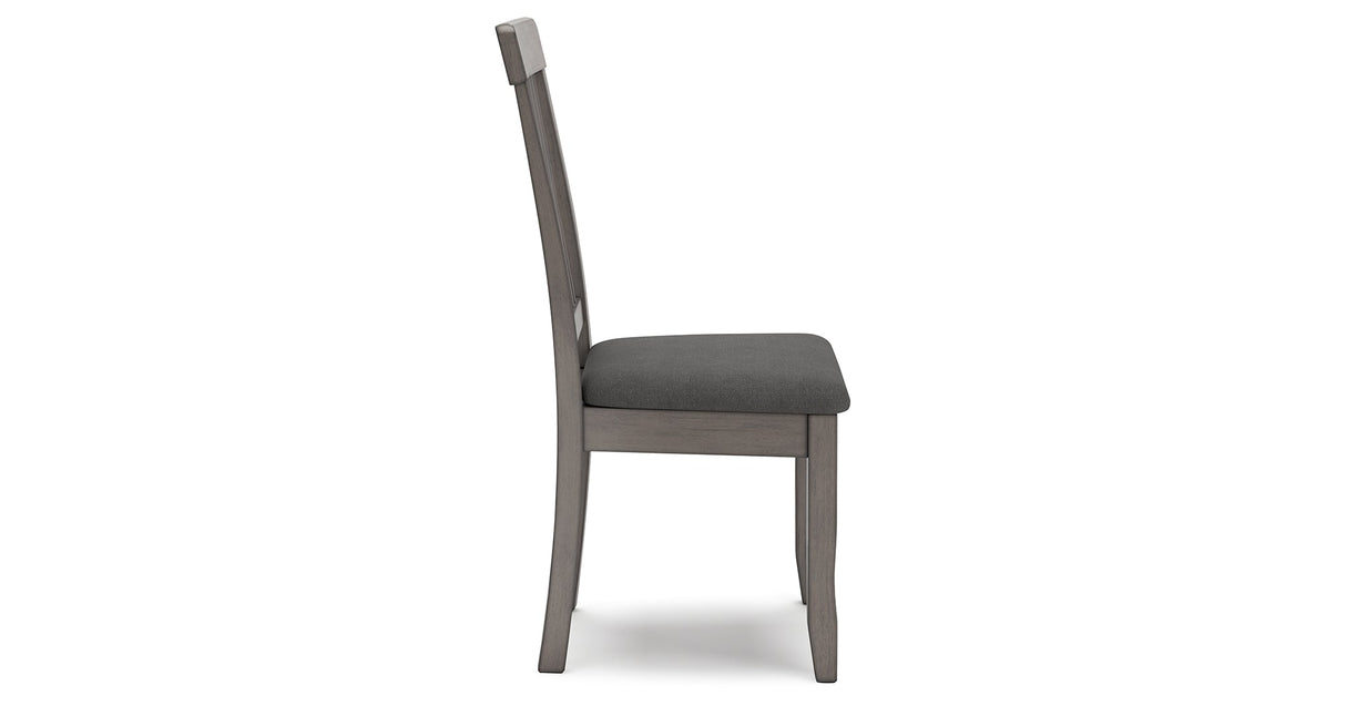 Shullden Gray Dining Table and 2 Chairs by Ashley at Eve Furniture