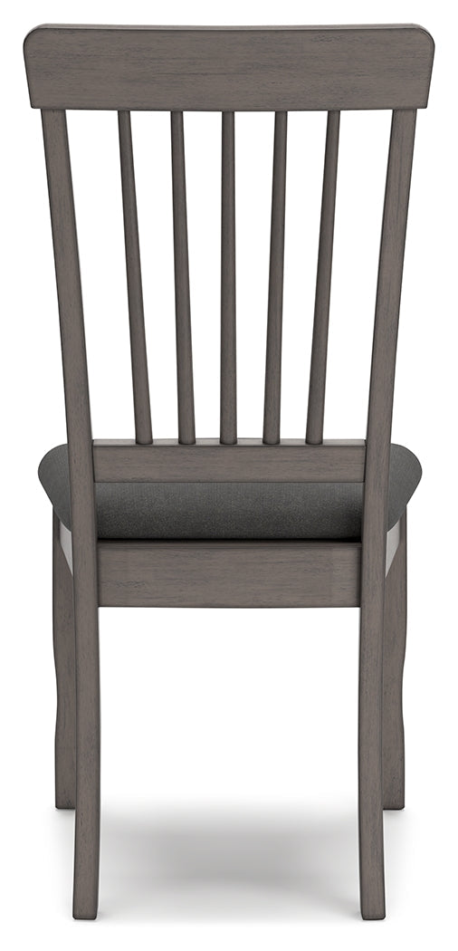 Shullden Gray Dining Table and 2 Chairs by Ashley at Eve Furniture