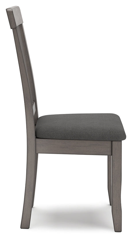 Shullden Gray Dining Table and 2 Chairs by Ashley at Eve Furniture