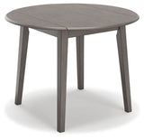 Shullden Gray Dining Table and 2 Chairs by Ashley at Eve Furniture