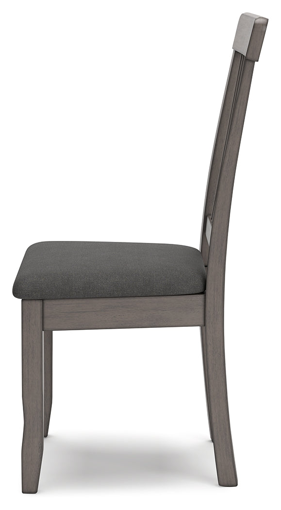Shullden Gray Dining Table and 4 Chairs by Ashley at Eve Furniture