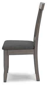Shullden Gray Dining Table and 4 Chairs by Ashley at Eve Furniture