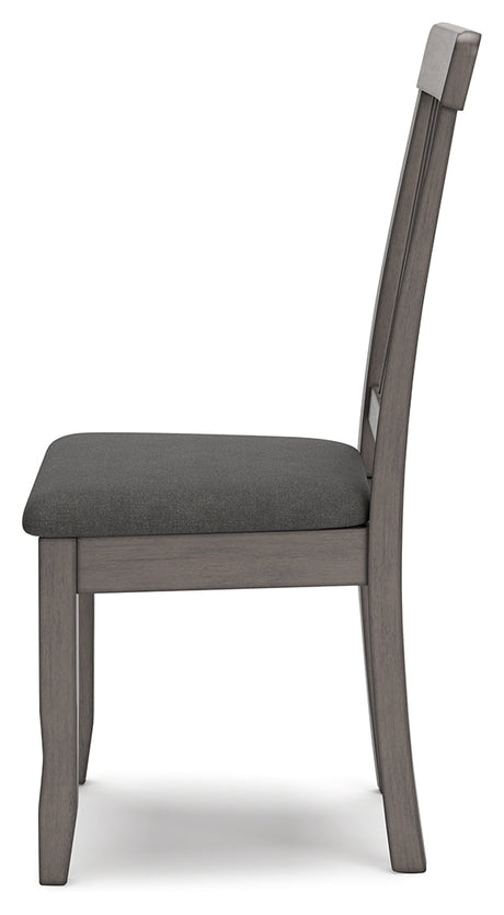 Shullden Gray Dining Table and 4 Chairs by Ashley at Eve Furniture