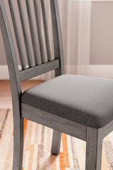 Shullden Gray Dining Table and 4 Chairs by Ashley at Eve Furniture