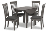 Shullden Gray Dining Table and 4 Chairs by Ashley at Eve Furniture