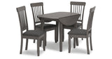 Shullden Gray Dining Table and 4 Chairs by Ashley at Eve Furniture