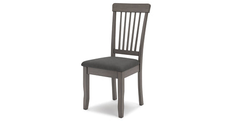 Shullden Gray Dining Table and 4 Chairs by Ashley at Eve Furniture