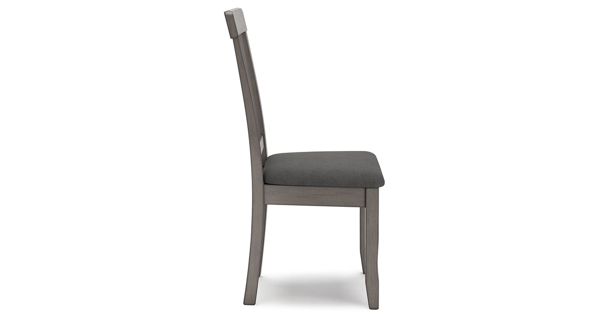 Shullden Gray Dining Table and 4 Chairs by Ashley at Eve Furniture
