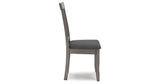Shullden Gray Dining Table and 4 Chairs by Ashley at Eve Furniture